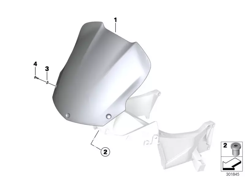 BMW Windscreen High Clear L390MM - F800S (K71) / F800ST (K71)