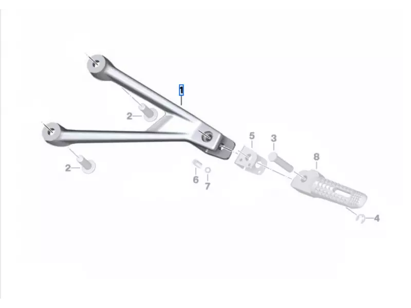 BMW Left passenger footrest support - S1000R K63