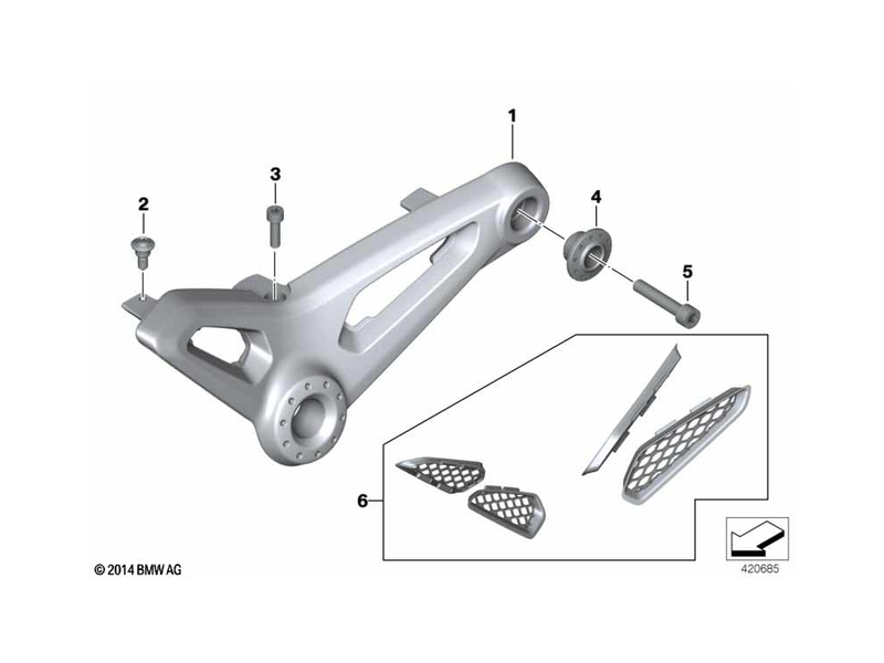 BMW Original seat support right side - R Nine T/Pure/Scrambler/Racer/Urban G/S
