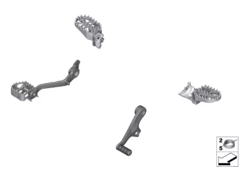 BMW Complete Pack Footrests + Enduro Pedals - R1300GS