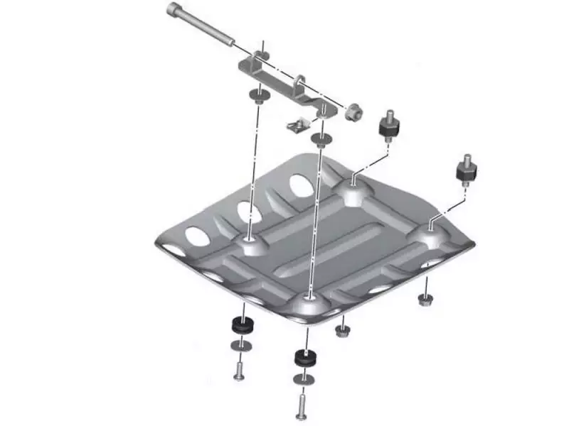 BMW Underride protection support set - R NineT SCRAMBLER (K23)