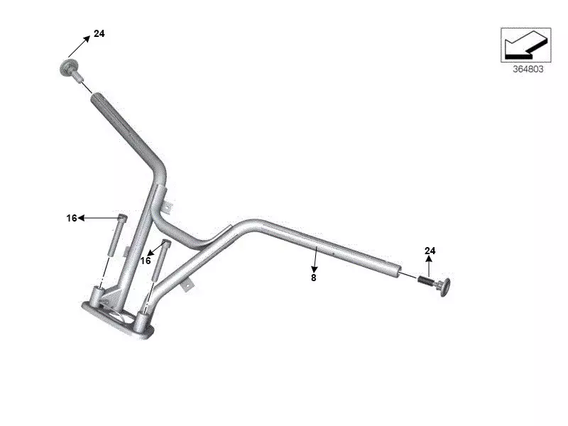 BMW Handlebars Genuine (n°8 on the picture) - Cevolution K17