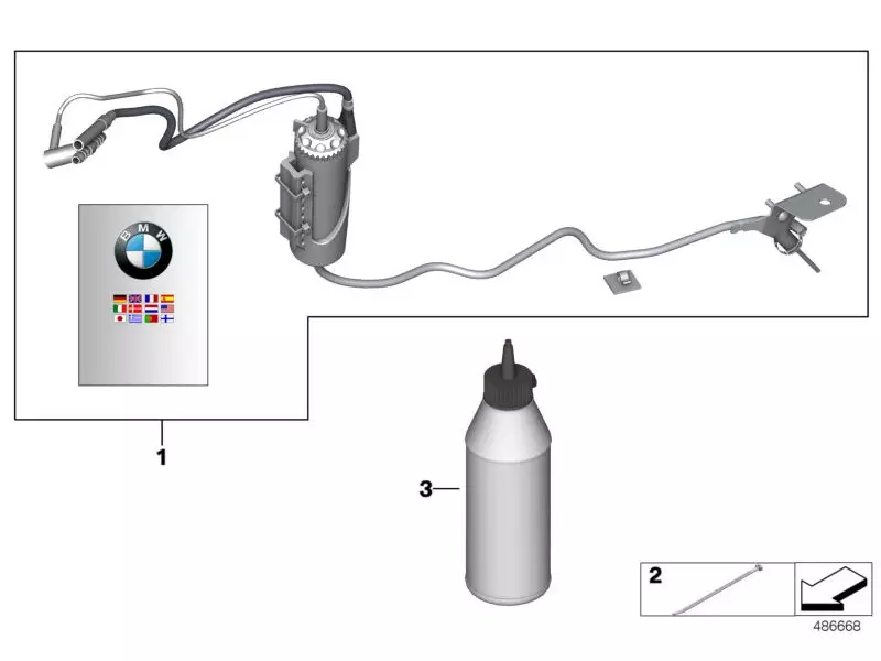 BMW Chain lubrication system kit - F750GS / F850GS / F850GSA