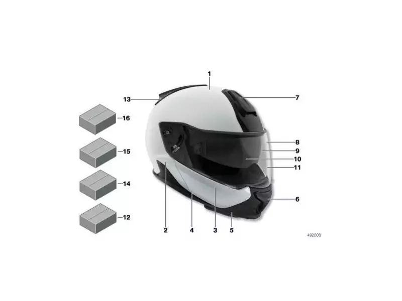 BMW Cheek padding and cou Helmet BMW System 7 Slimfit (Front 2020)