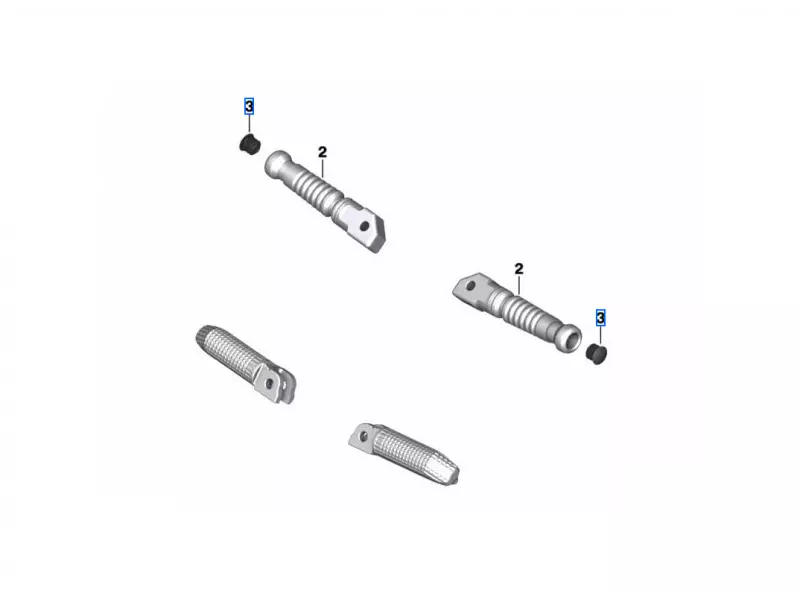 BMW Pack Foot-peg passenger Right and Left - S1000RR (K67)