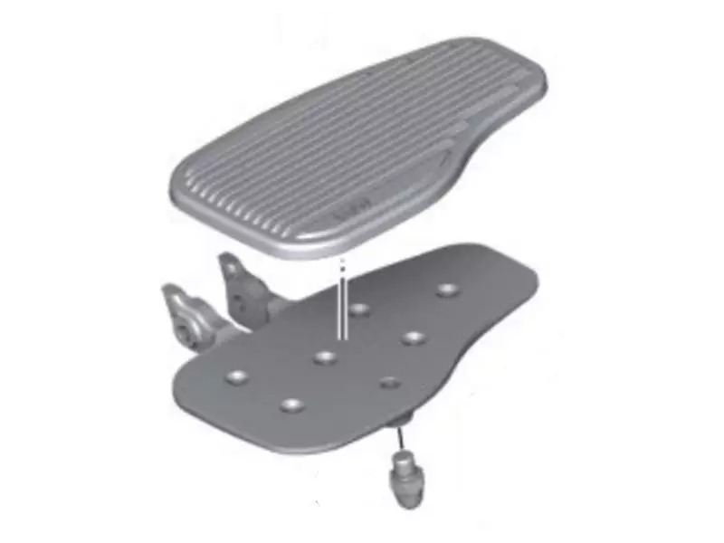 BMW Left front Footstool (Black) Genuine - R18B/Transcontinental