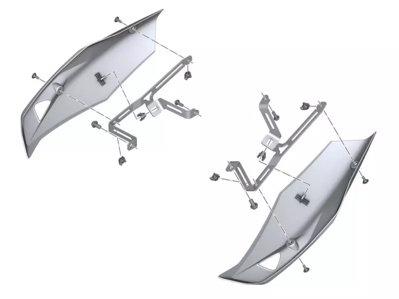 BMW Engine Spoiler Set Right PRIMED (Only) - R1200R (K53)