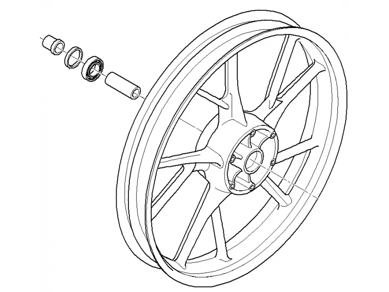 BMW Front wheel cast iron rim (Magnesium) - F650GS K72 (2007-2012)