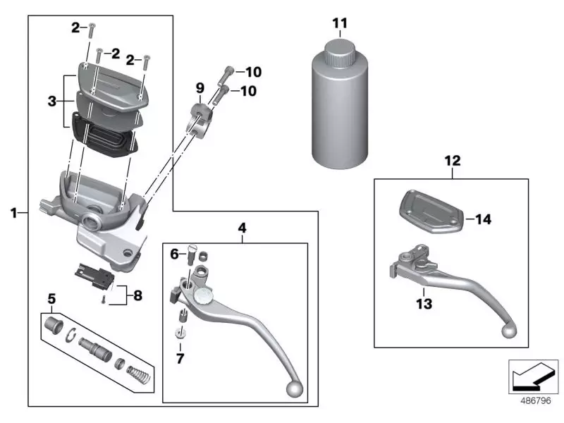 BMW Clutch lever clearance CLUB SPORT Option 719 - RNineT Racer/Pure/Scrambler