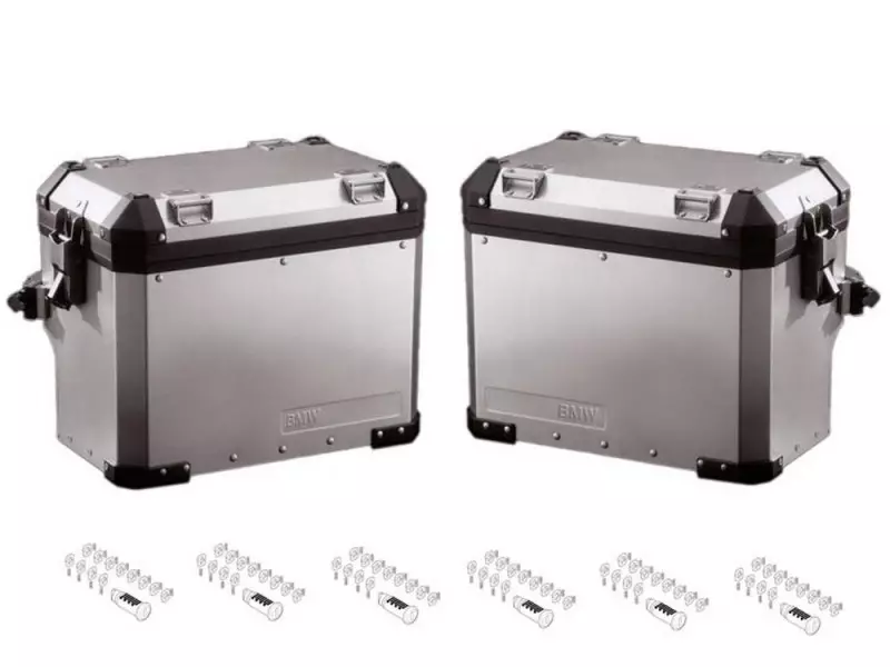 BMW Set Motorcycle Pannier Aluminium - F650GS / F700GS / F800GS (codable lock)