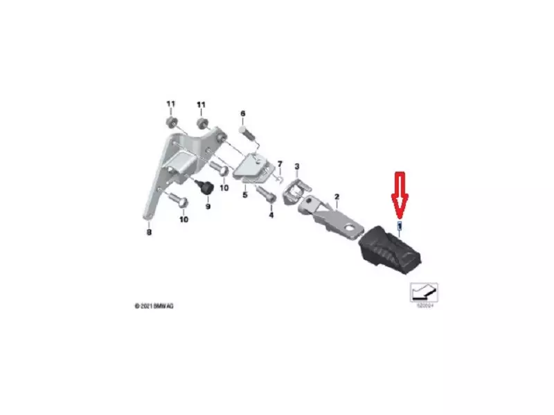 BMW Rubber rear footrest - R1250GS/GSA - R1200GS/GSA - S1000XR - CE04 - C Evolution