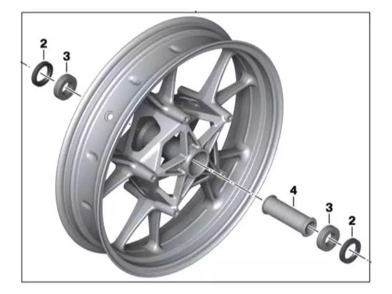 BMW rim front mesh black (3.5x17) - S1000RR - S1000R - S1000XR