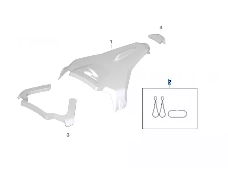 BMW Passenger seat cover fasteners set - F900R