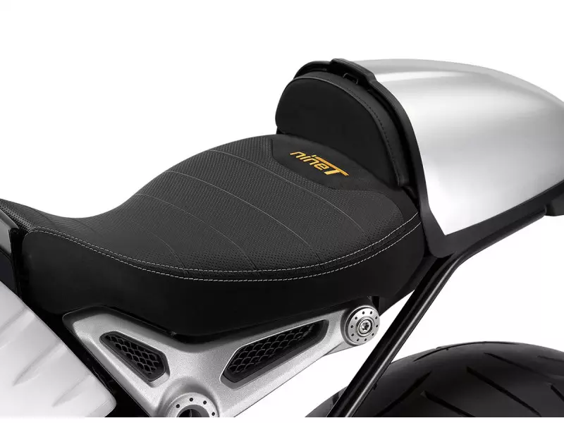BMW Set Tail Cover Passenger Hand brushed Aluminium (With leather backrest) - R NineT (Pure/Racer)