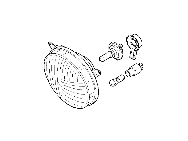 BMW Headlight Genuine (LV / LHT) (left asymmetric spotlight) G650Xcountry - HP2Enduro