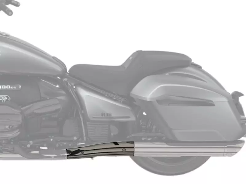 BMW Rear silencer cover left side Chrome - R18 Roctane