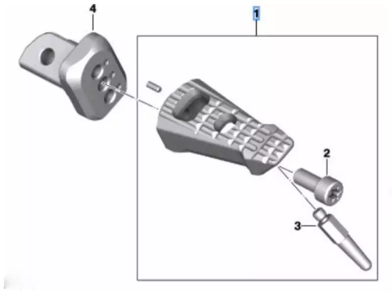 BMW Right footrest Option 719 Classic  - R1250R - R1250RS