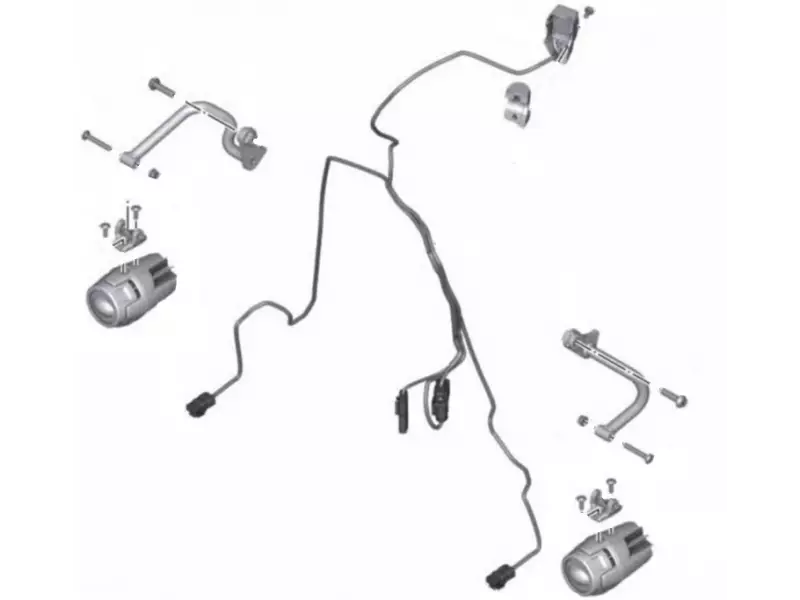 BMW Complete kit of additional spotlights Headlights LED Nano - R1200RT K52 (2014-2018) / R1250RT