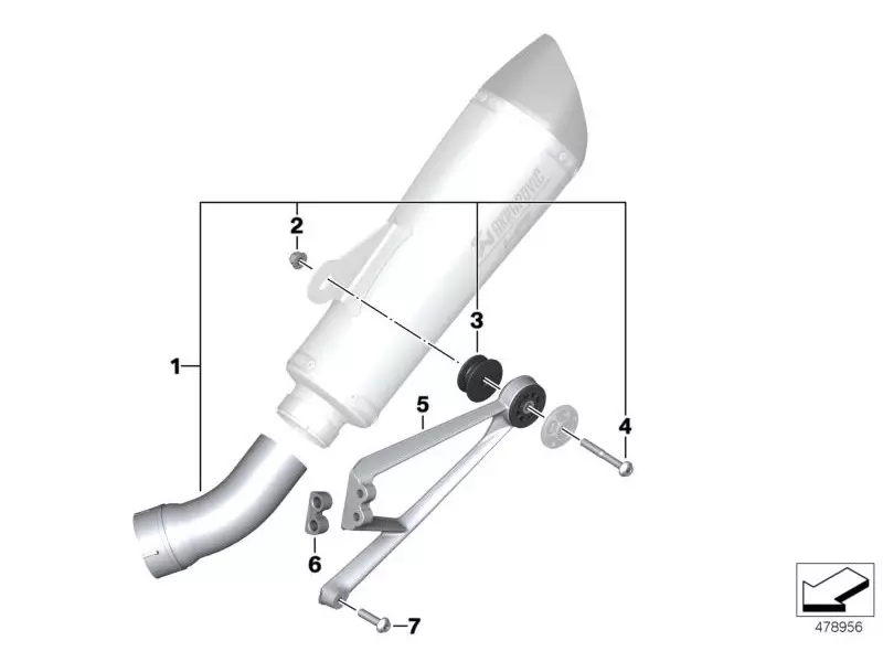 BMW Support Exhaust Pipe Silencer - R NineT (Pure/Scrambler/Racer/UrbanGS)