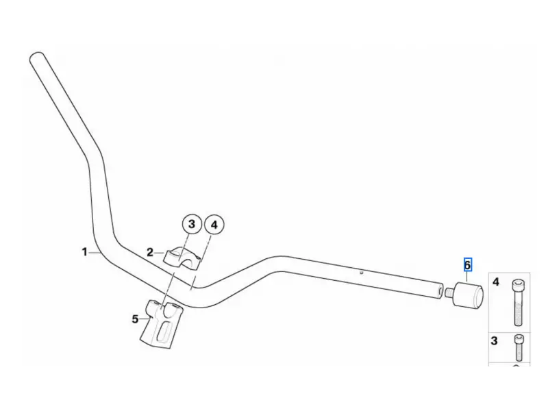 BMW Genuine vibration damper HP2Megamoto (K25) (n°6 on the picture)
