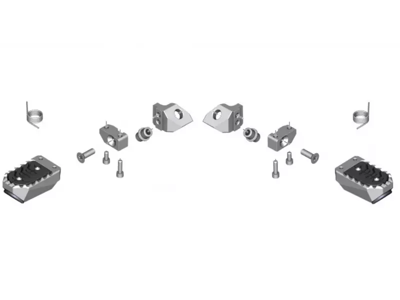 BMW Set Foot-Pegs Front With Support (Shadow) (Right and Left) - R1250GS K50 (2021) / R1250GS Adventure K51 (2021)