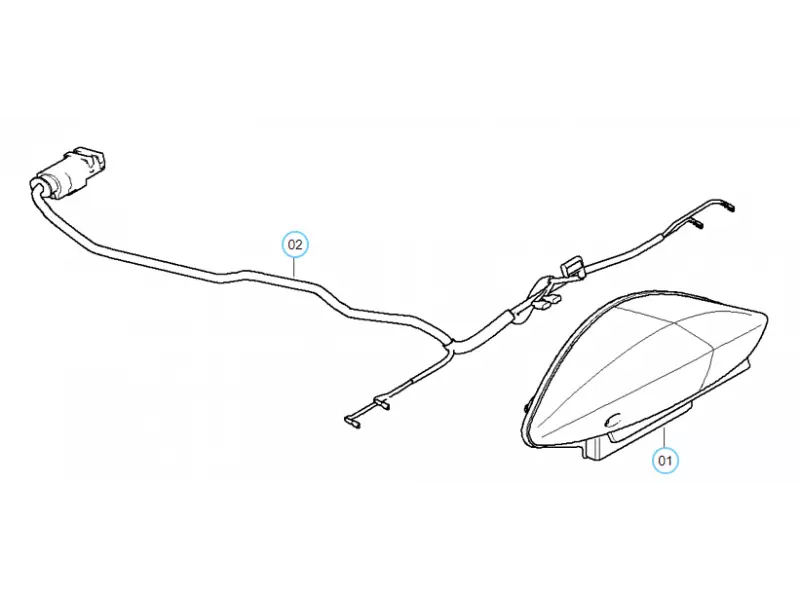 BMW Câble-adapter for Rear Light (ECE ) (n°2 on the picture) - F800S/ST K71 - R1200GS K25 (03-07) - R1200GSA K25 (05-07)