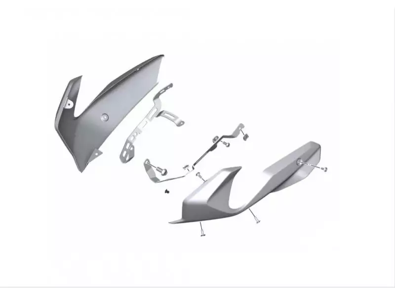 BMW Engine spoiler Set stainless steel - R1250R (K53) / R1250RS (K54)
