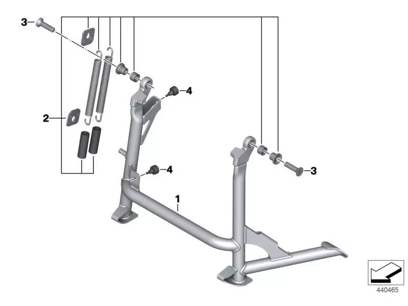 BMW Set of adjoining parts central stand - S1000XR (K49)