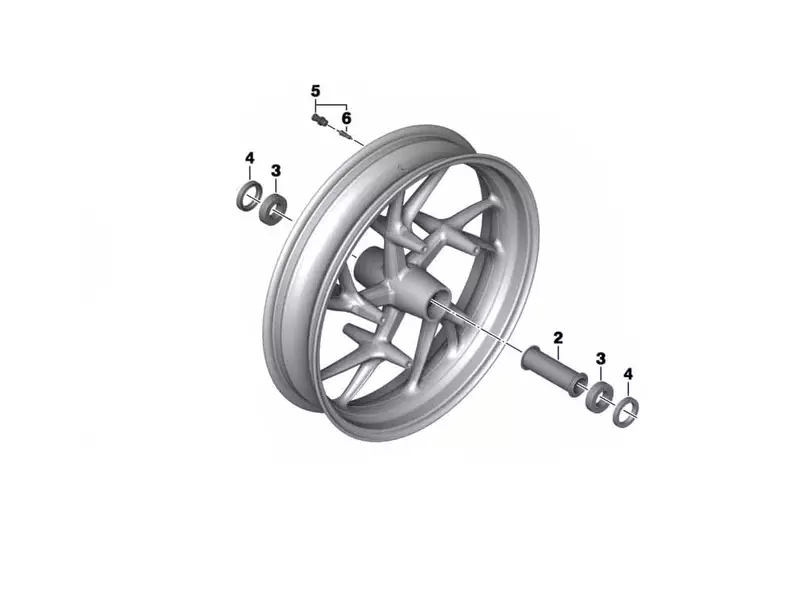 BMW Magnesium front wheel (3.5x17) - K1600GTL - K1600GTL Excl.