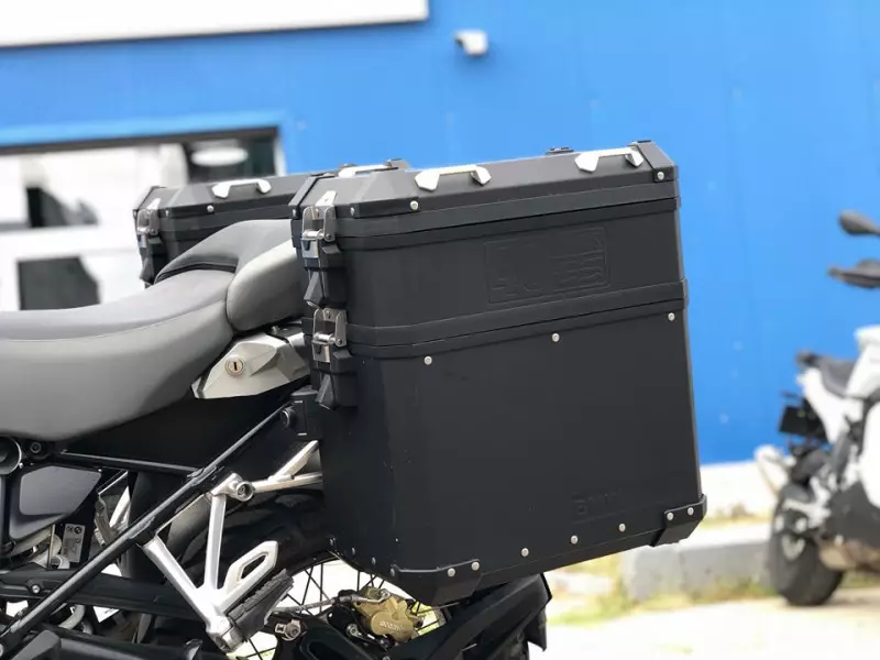 BMW volume extension set for aluminum Panniers 27l (Black)- F850GS / F850GSA / R1200GS / R1200GSA / R1250GS / R1250GSA