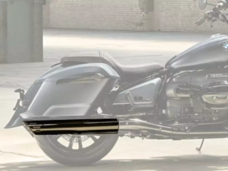 BMW Original right rear silencer (chrome) - R18 Roctane