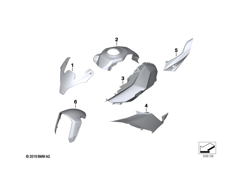 BMW Right side radiator cover - F900XR