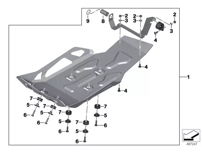 BMW Engine Guard Enduro Aluminium Black - R1200GS (2013-2018) / R1200GS Adventure (2013-2018)