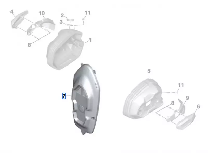 BMW Milled belt guard Option 719 Classic - R Nine T/Pure/Scrambler/Racer/Urban G/S