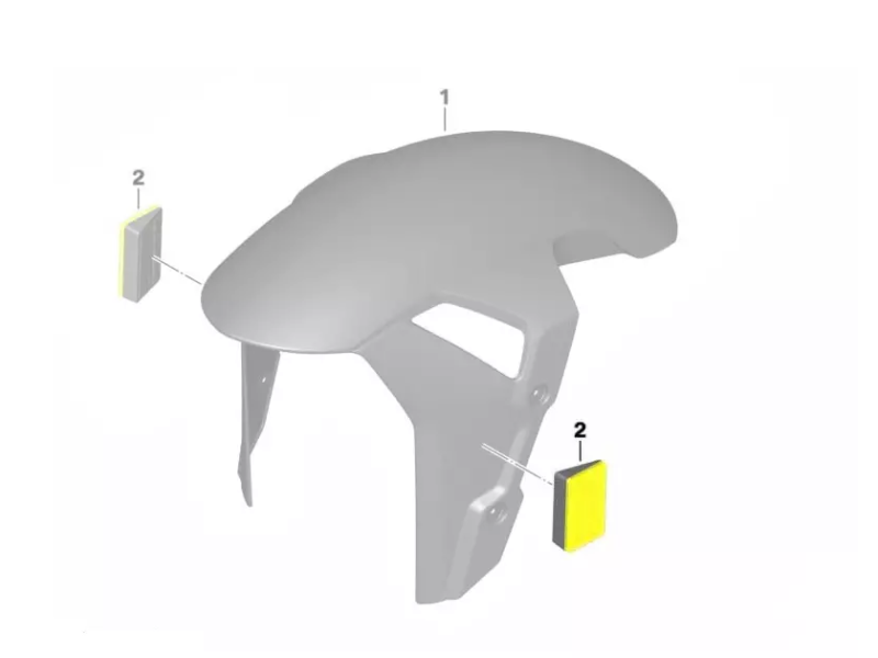 BMW Rear reflector yellow - S1000RR (K67) / S1000RR (K46) / R1200RS (K54) / R1250RS (K54)