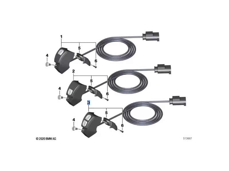 BMW Additional reverse gear switch - K1600 Bagger - K1600GTL/GT