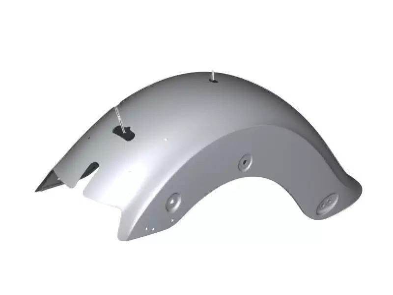 BMW Rear mudguard (metallic black) - R18 Roctane