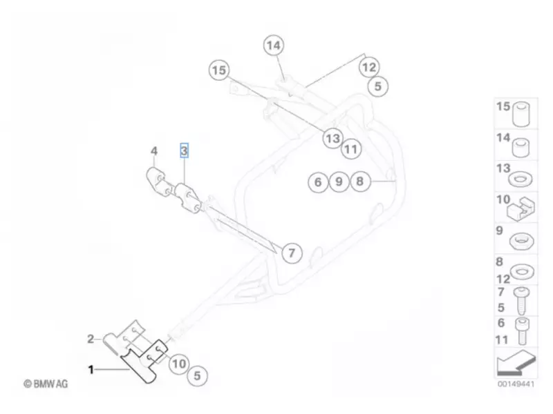 BMW Left clamp - R1200GS Adventure (K25)