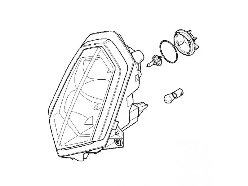 BMW Headlight Genuine (magnesium) - R1200ST