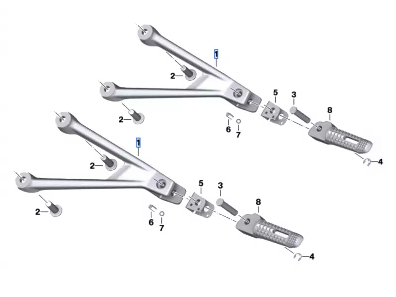 BMW Complete M passenger footrest pack + support - S1000R K63