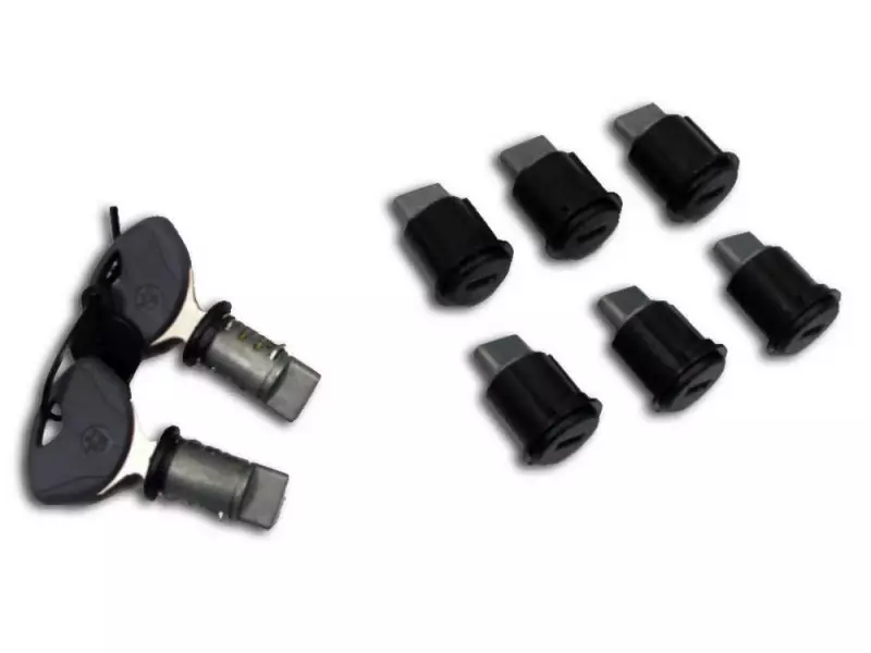 Set of 6 Codeable Key Cylinder With Keys BMW for Motorcycle Pannier Aluminium R1200GS Adventure 2013 (K25)