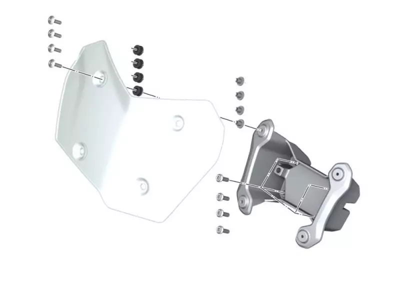 BMW Windscreen Clear L216MM (without holder) - F750GS (K80) / F850GS (K81)