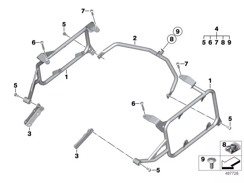 BMW Panniers support fixing set