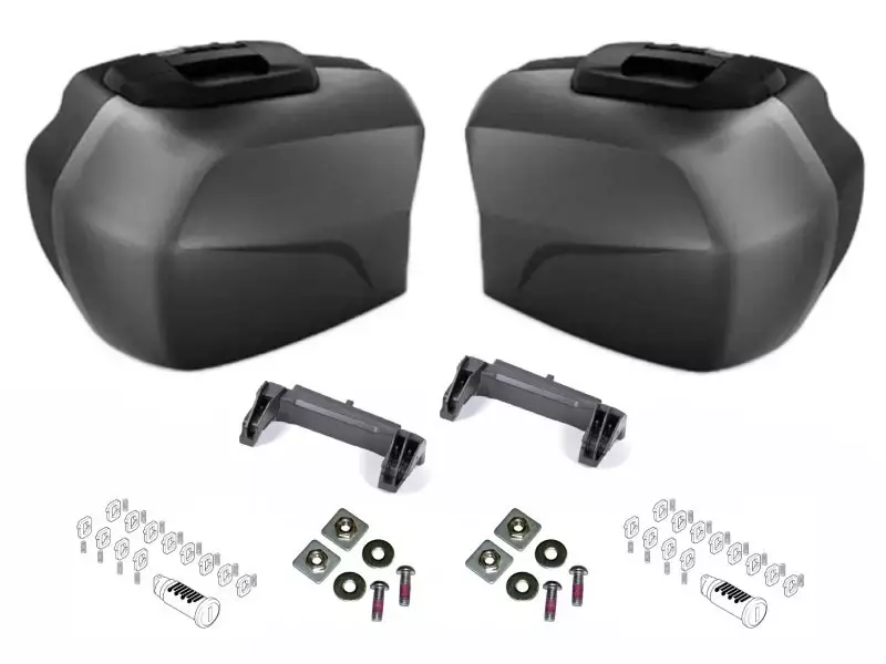 BMW Panniers Set Touring (ASPHALT-GREY) - F900XR (K84) - (KEYLESS)