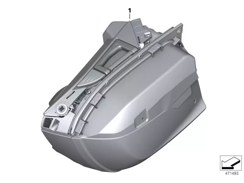 BMW Suitcase right without painted parts - R1200RT - R1250RT