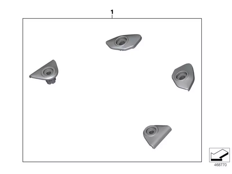 BMW Set of cover holes for handle