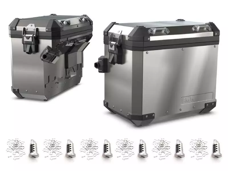BMW Set 2 Motorcycle Pannier Aluminium - (F850GS / F850GS Adve / R1200GS / R1200GS Adve / R1250GS / R1250GS Adve)