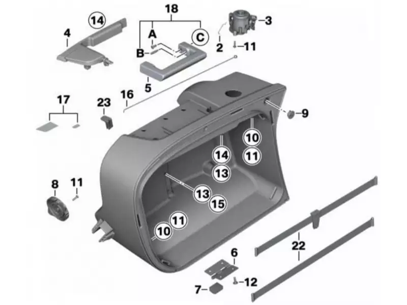 BMW Touring suitcase back - R900RT - R1200RT/R/ST - K1300GT - K1200GT