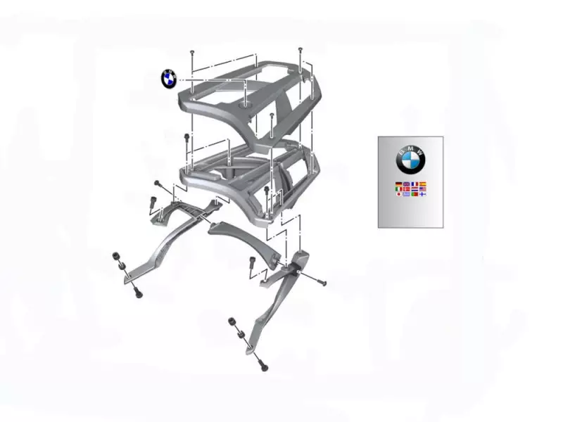 BMW Set Luggage Racks C Evolution - C600 / 650 Sport K17/K18