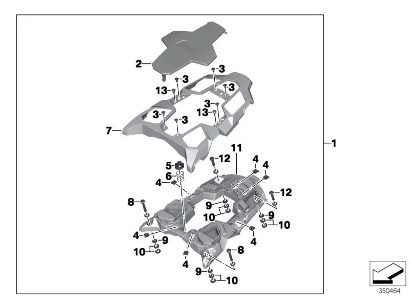 BMW Set of cover holes for handle